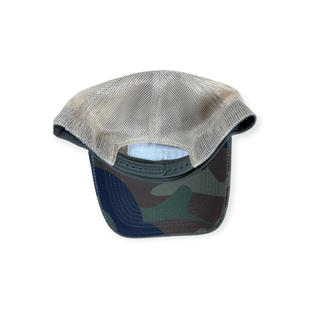 Yuengling Brewery Camo Trucker Hat Mesh Snapback Cap American Flag Patch - Picture 4 of 4
